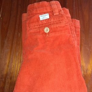 Vineyard Vines orange cord pants 3t